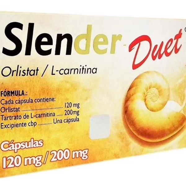Buy Orlistat Slender Duet 120mg L-Carnitine 200mg 30 tablets For Sale Online at Cheap Rates