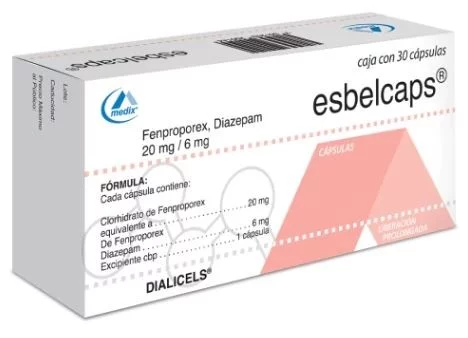 Buy Esbelcaps Fenproporex and Diazepam 20/6 mg 30 Caps For Sale Online at Cheap Rates