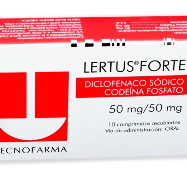 Buy Lertus CD Diclofenac sodium and Codeine 50/50 mg 20 Tabs For Sale Online at Cheap Rates