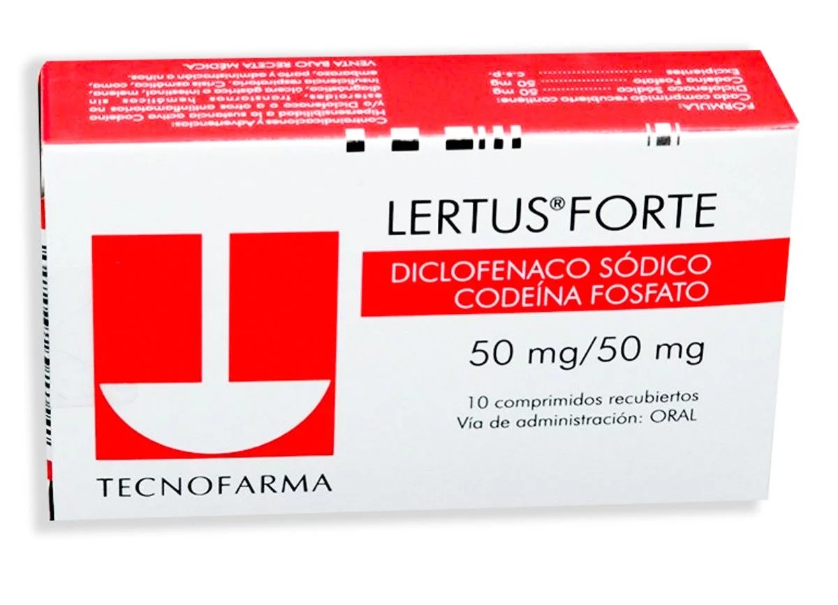 Buy Lertus CD Diclofenac sodium and Codeine 50/50 mg 20 Tabs For Sale Online at Cheap Rates