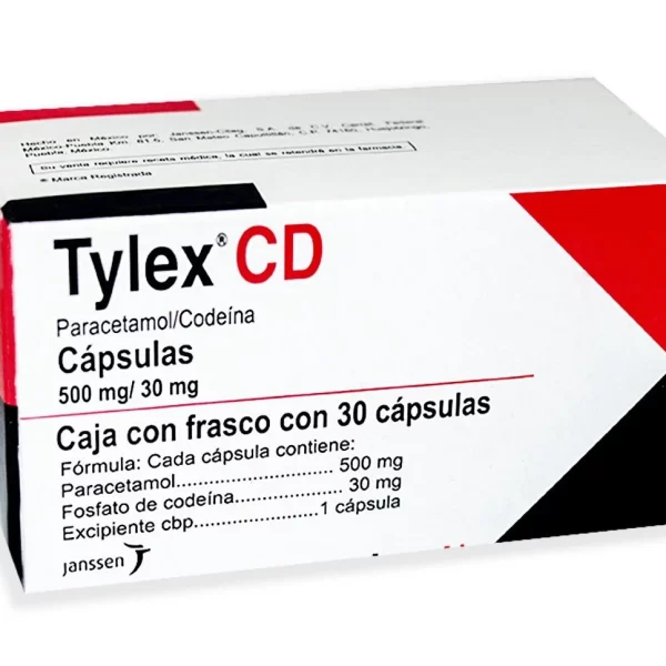 Buy TYLEX CD Paracetamol/Codeina 500/30 mg 30 Caps For Sale Online at Cheap Rates